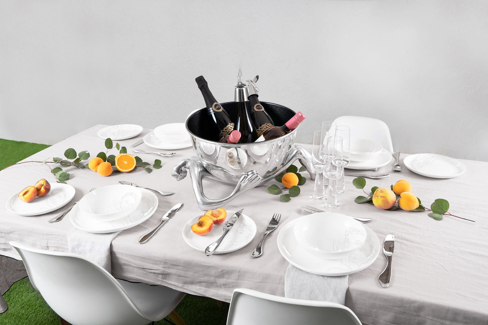 Side Plate Set Of 4 - Sketchbook Grey