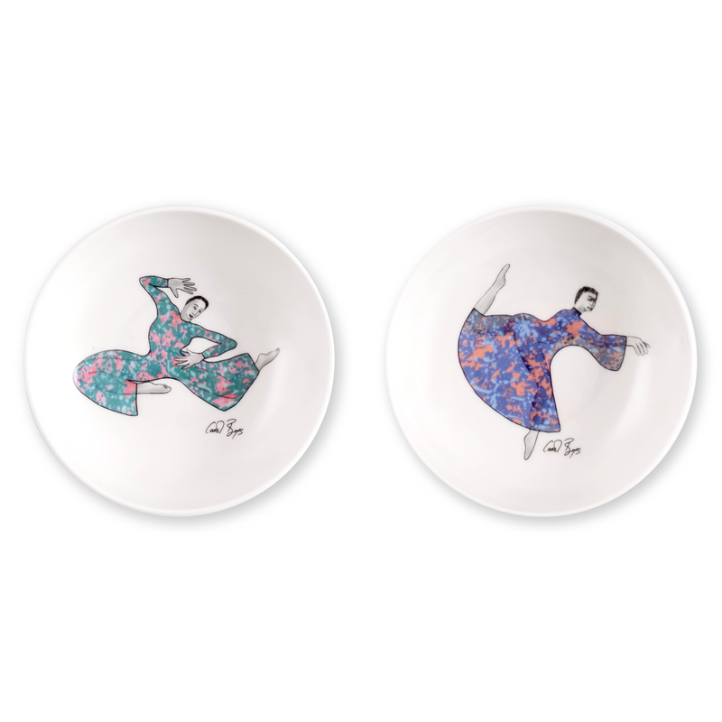 SNACK BOWL SET OF 2 - dancing girls