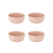 CEREAL / SOUP BOWL SET OF 4 - luxe loungers - peach