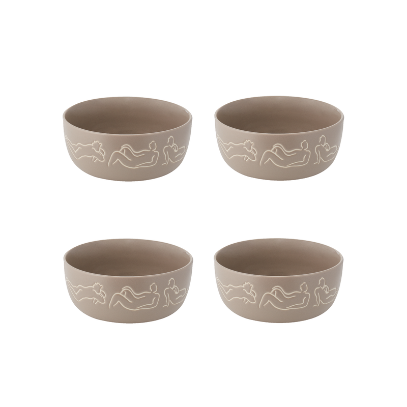 CEREAL / SOUP BOWL SET OF 4 - luxe loungers - stone
