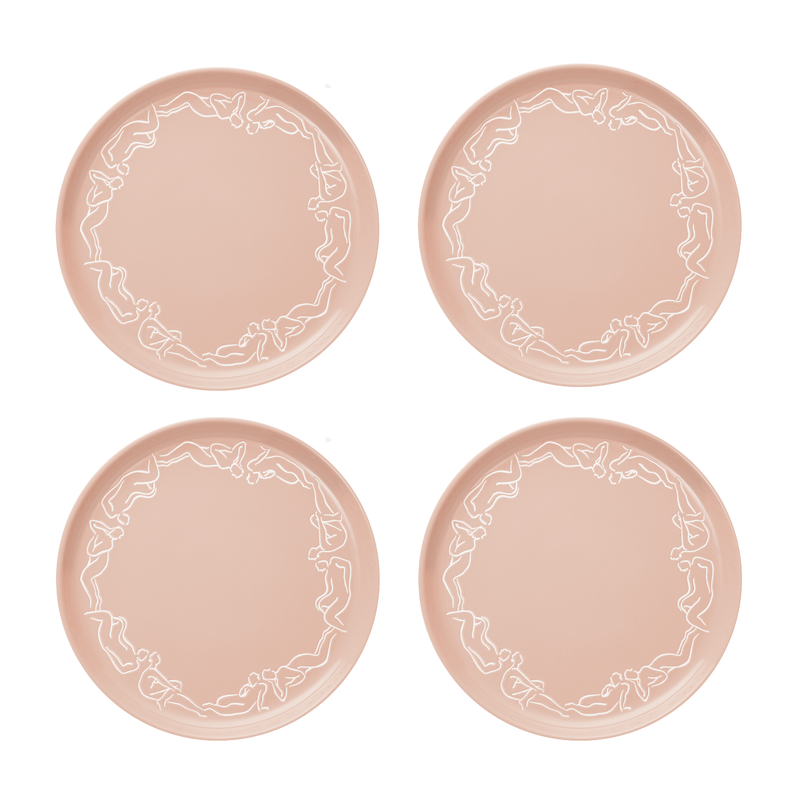DINNER PLATE SET OF 4 - luxe loungers - peach