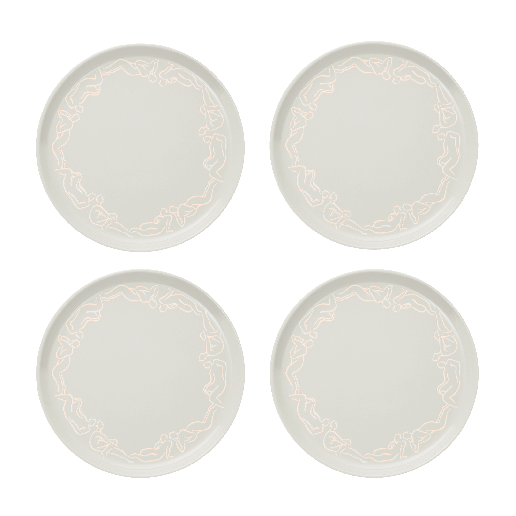 SIDE PLATE SET OF 4 - luxe loungers - sand