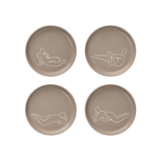 SIDE PLATE SET OF 4 - luxe loungers - stone