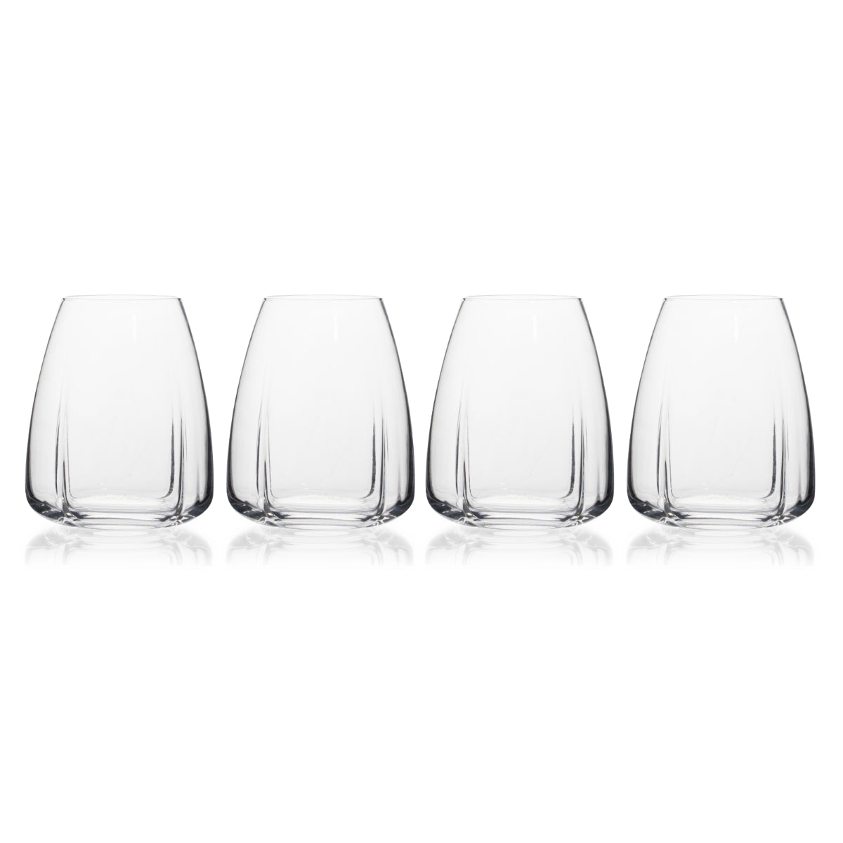 Stemless Glass Set Of 4 - Tulip