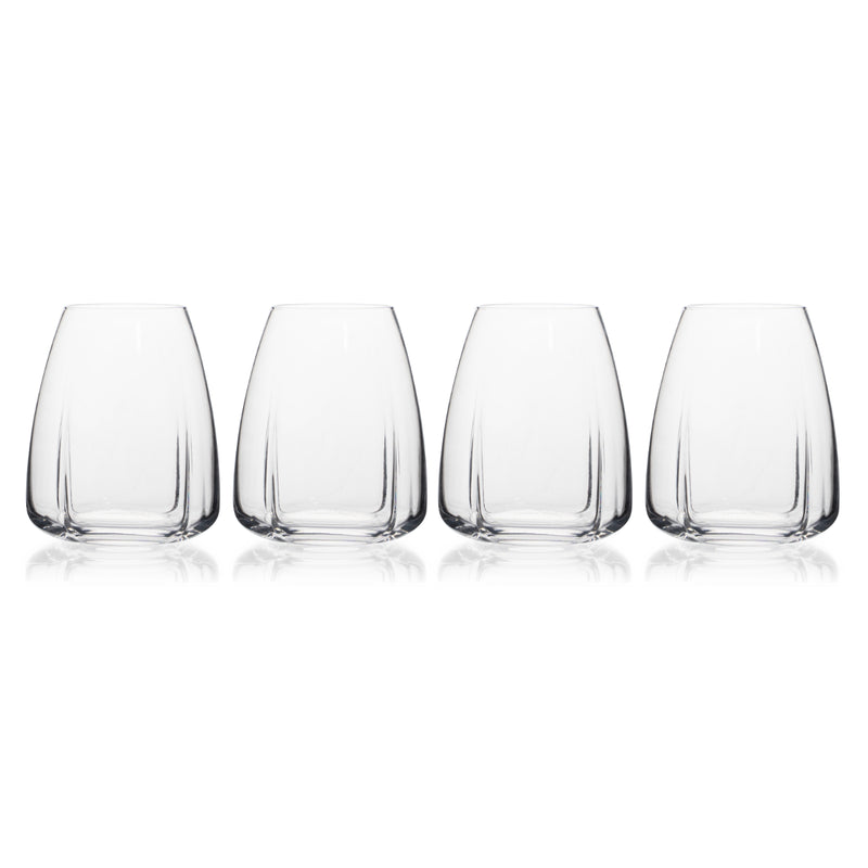 Stemless Glass Set Of 4 - Tulip