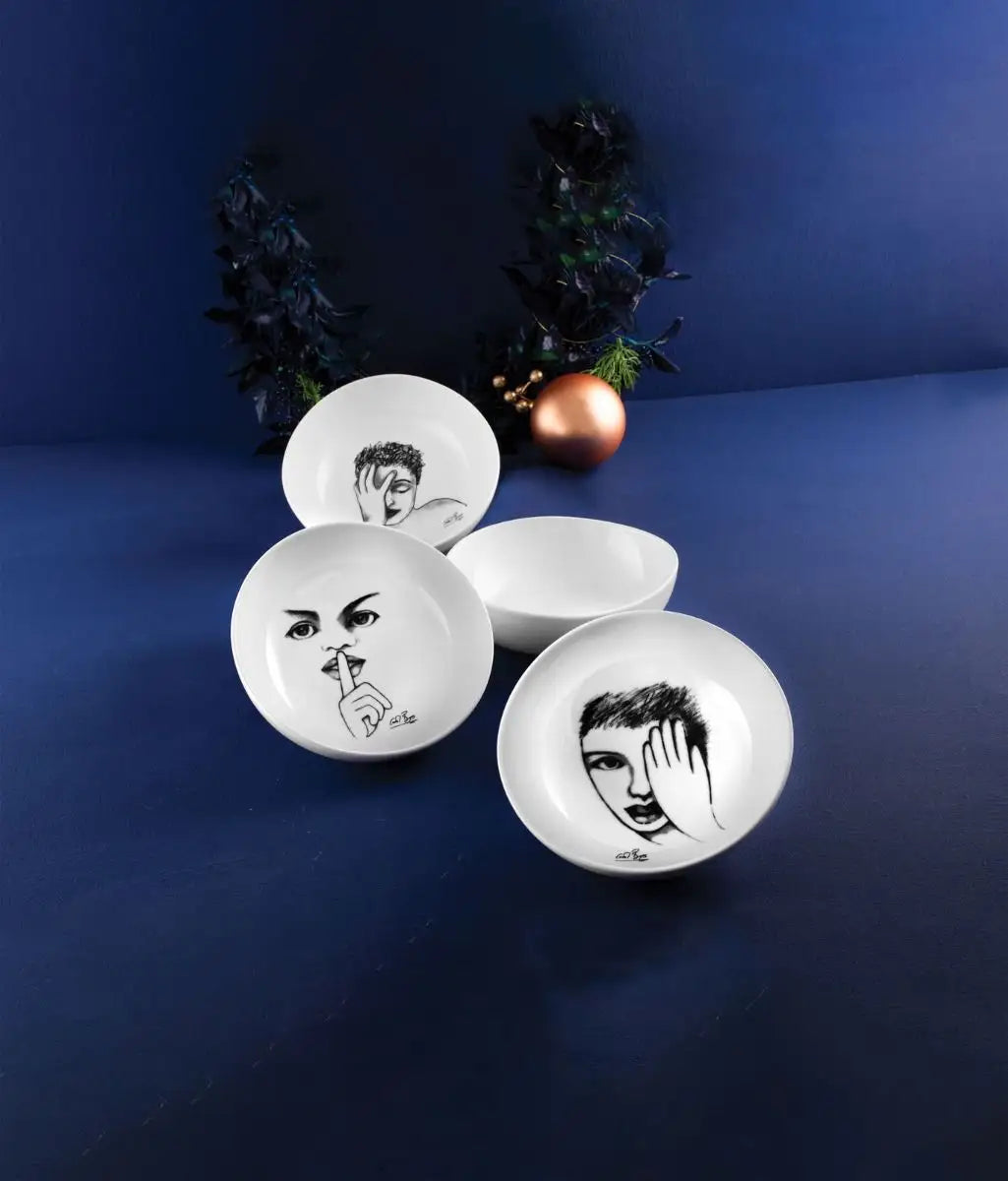 Cereal / Soup Bowl Set Of 4 - It'S A Secret!