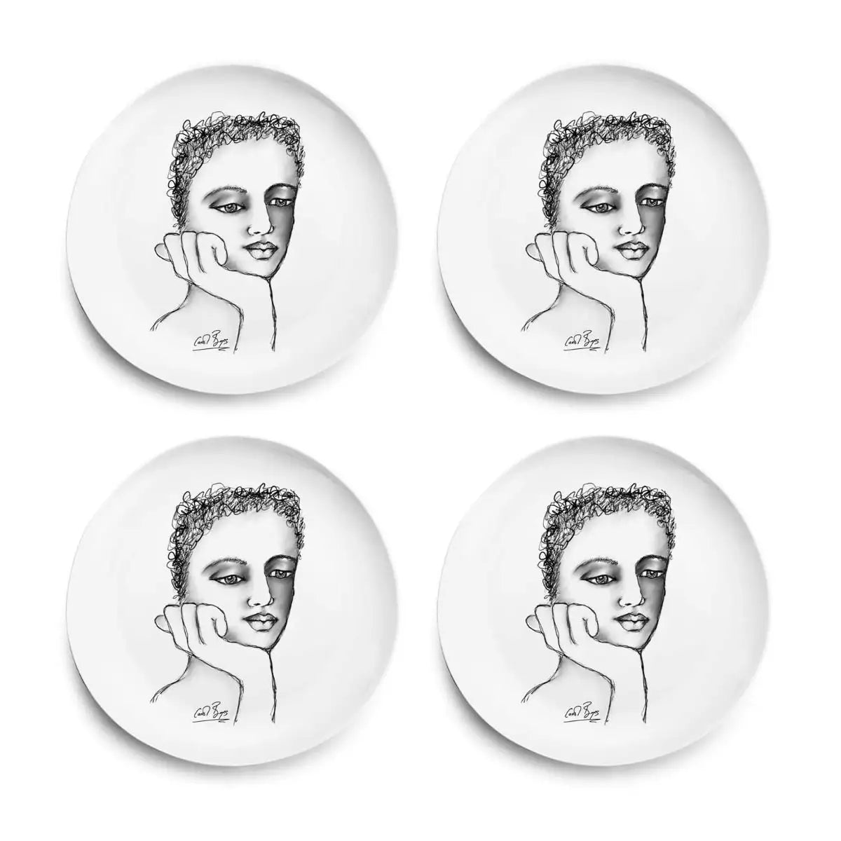 Side Plate Set Of 4 - Just A Thought