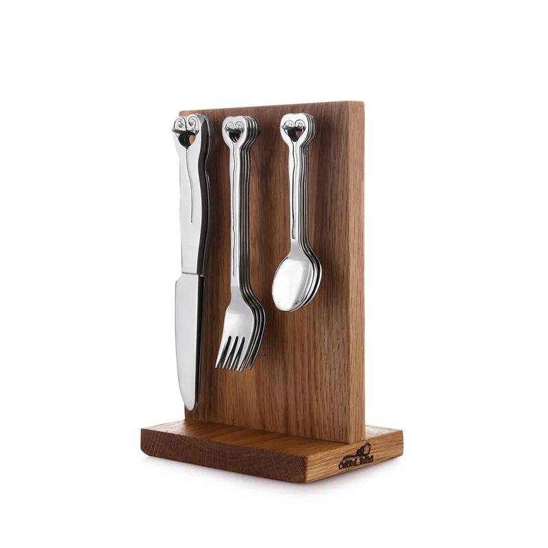 Cutlery 20Pc Set And Stand - Hanging Wave