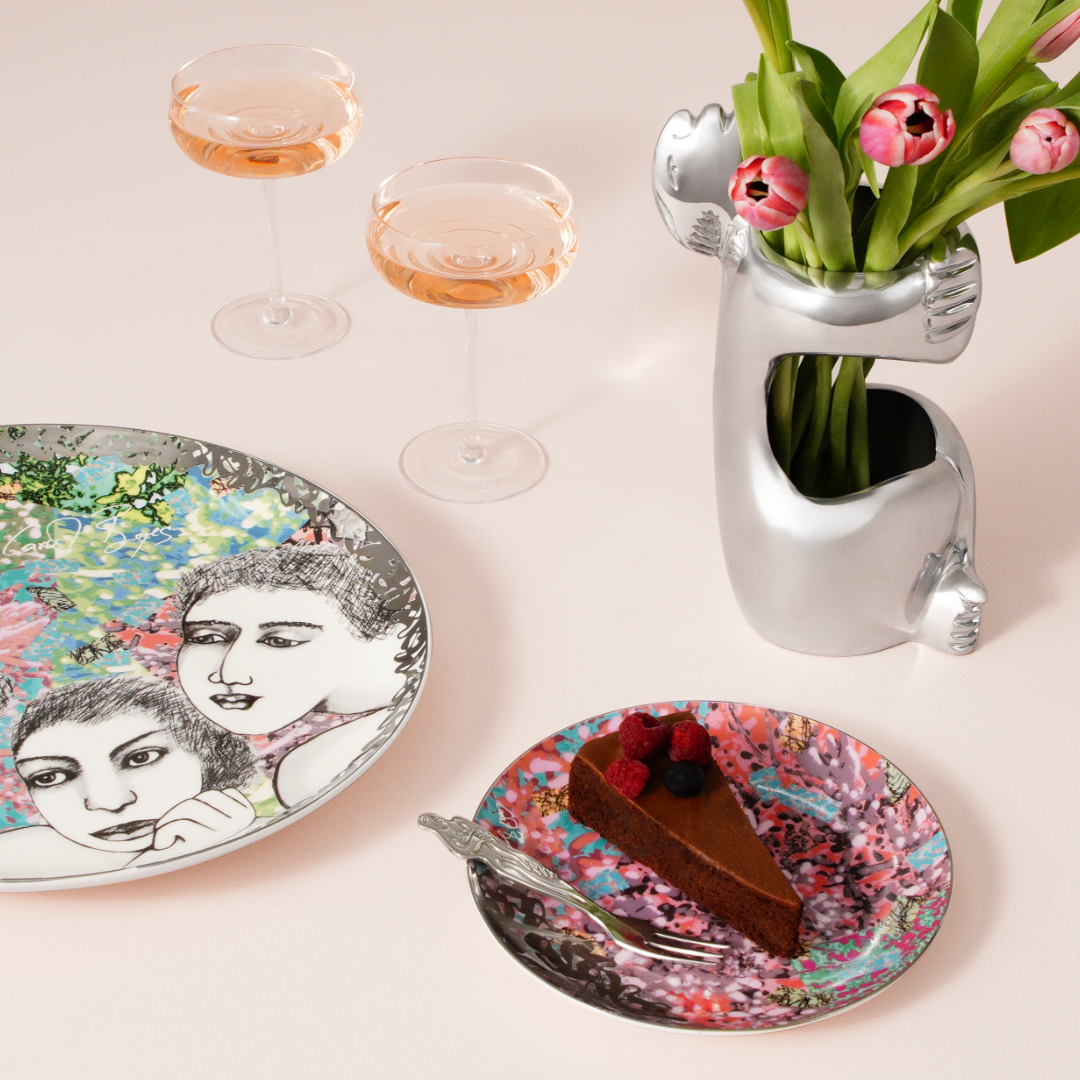 Side Plate Set Of 2 - Rosy