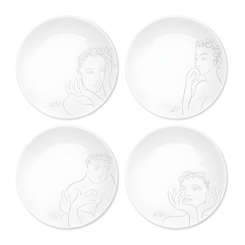 Dinner Plate Set Of 4 - Sketchbook Grey