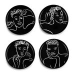Dinner Plate Set Of 4 - Sketchbook Black