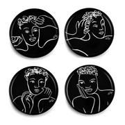 Dinner Plate Set Of 4 - Sketchbook Black