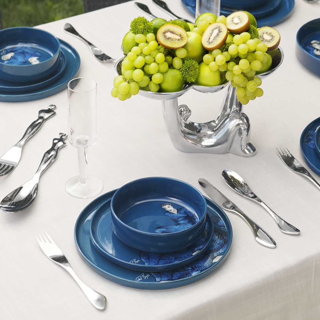 Cereal / Soup Bowl Set Of 4 - Indigo Blues