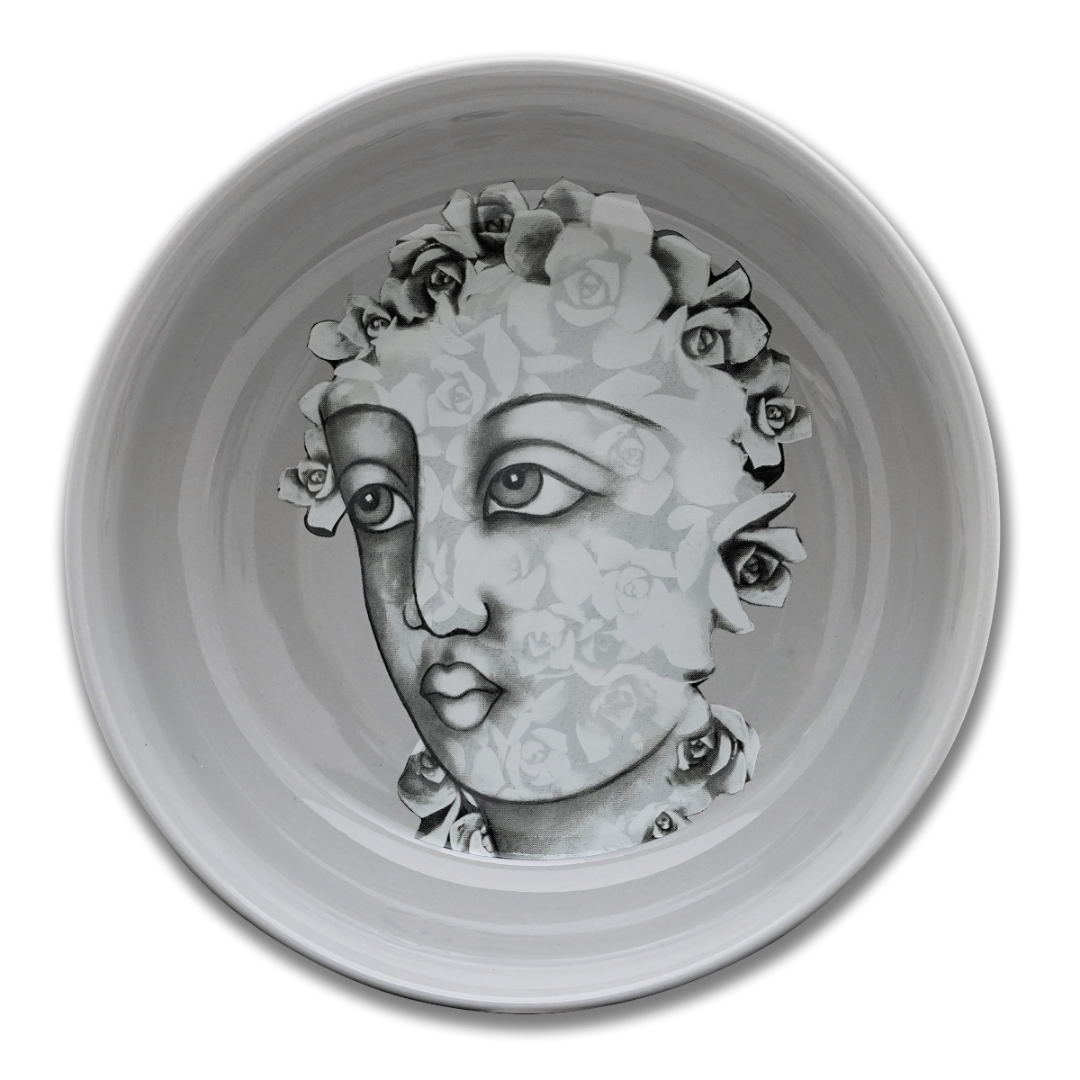 Cereal / Soup Bowl Set Of 4 - Succulent Faces