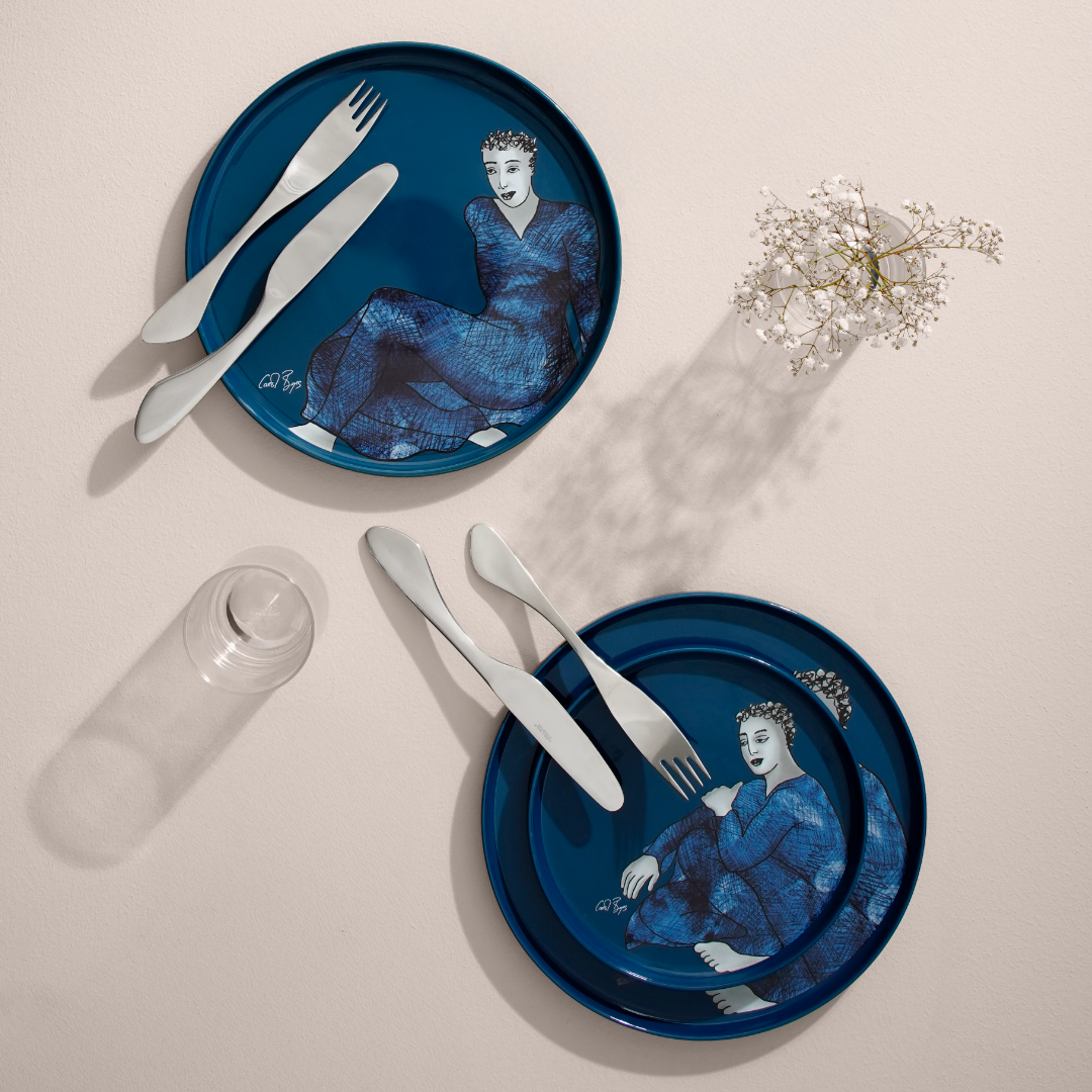 Dinner Plate Set Of 4 - Indigo Blues