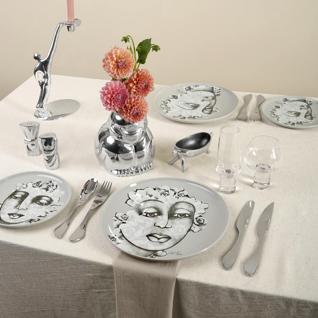 Dinner Plate Set Of 4 - Succulent Faces