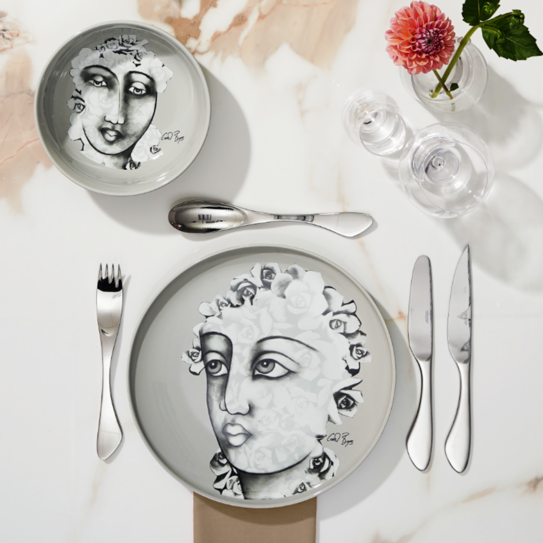 Dinner Plate Set Of 4 - Succulent Faces
