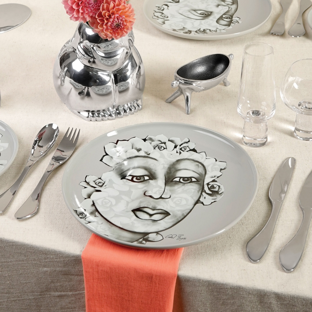 Dinnerware 12Pc Set - Succulent Faces