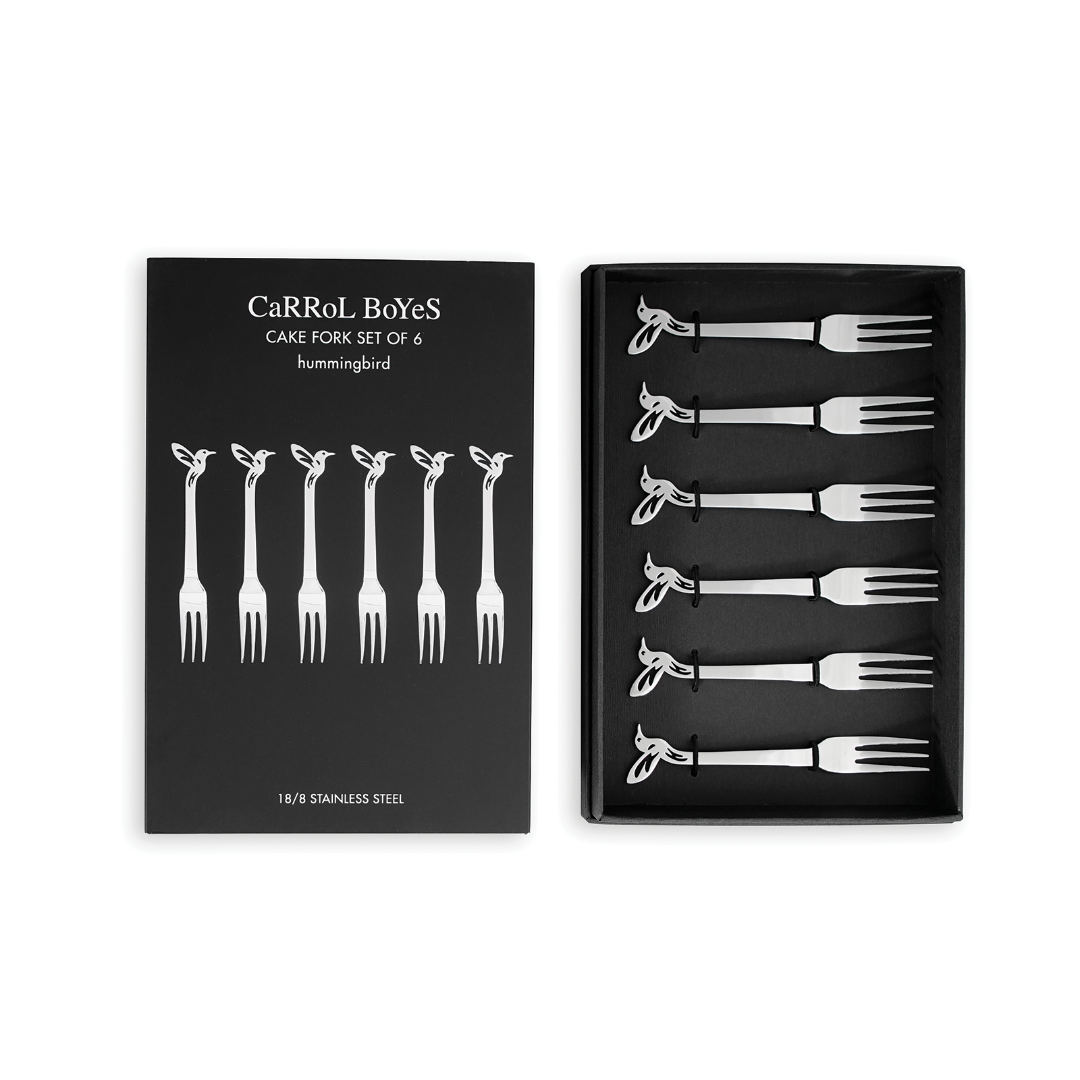 Cake Fork Set Of 6 - Hummingbird