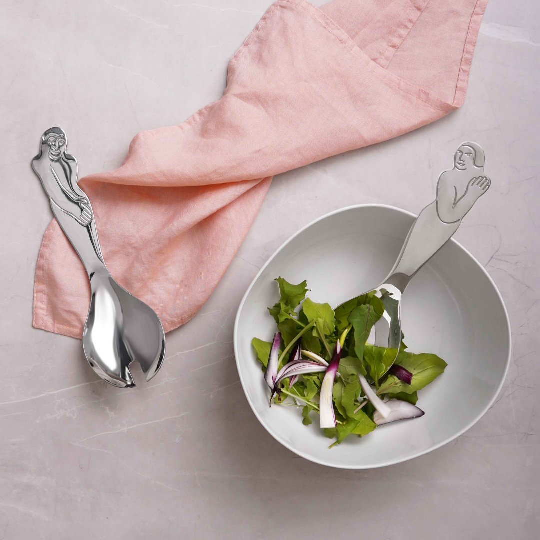 Deep Salad Servers - Woman Man