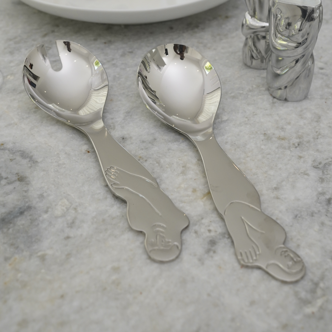 Deep Salad Servers - Woman Man