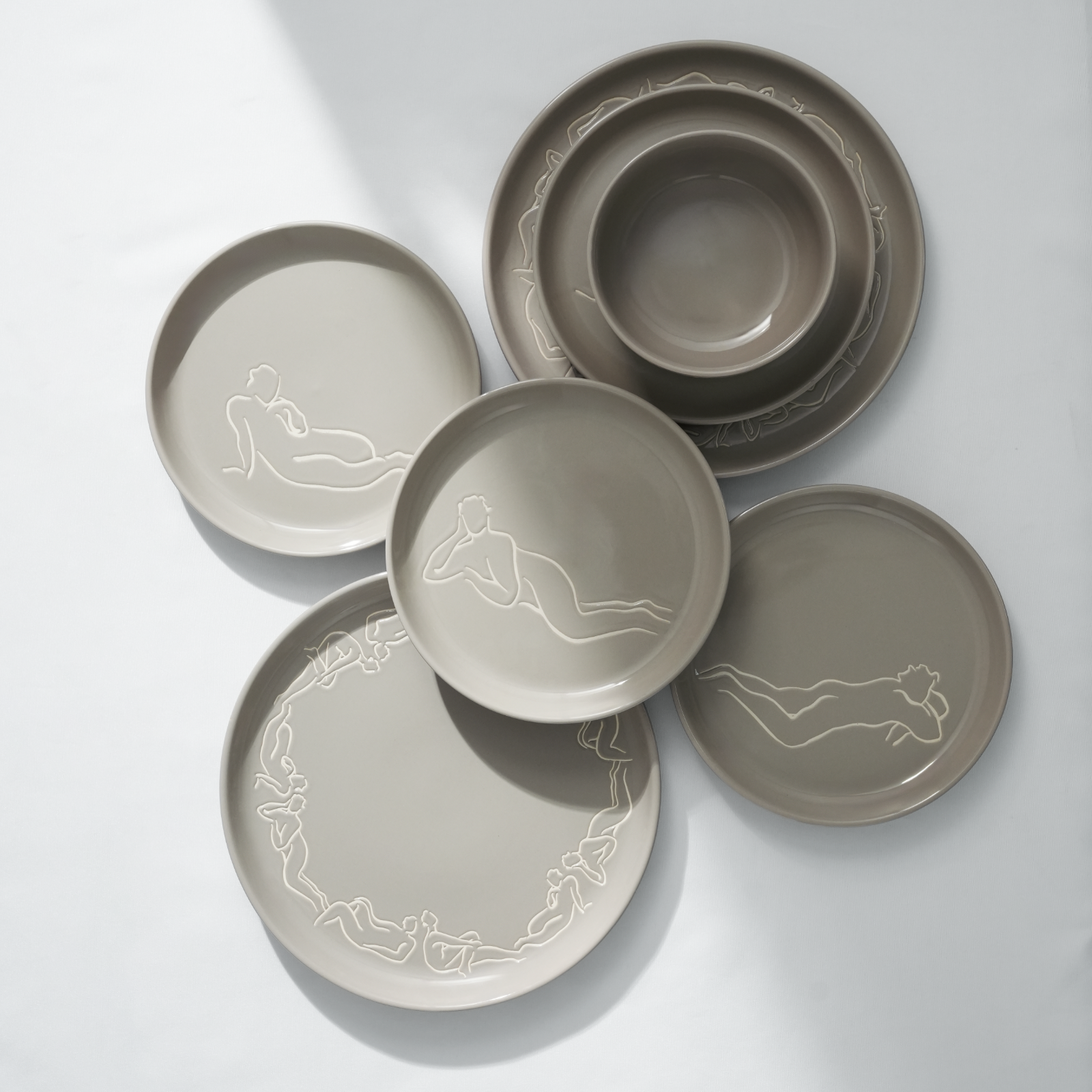 DINNER PLATE SET OF 4 - luxe loungers - stone