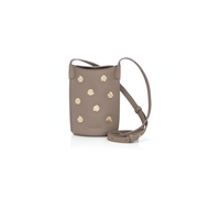 STUDDED PHONE POUCH - cradle - taupe