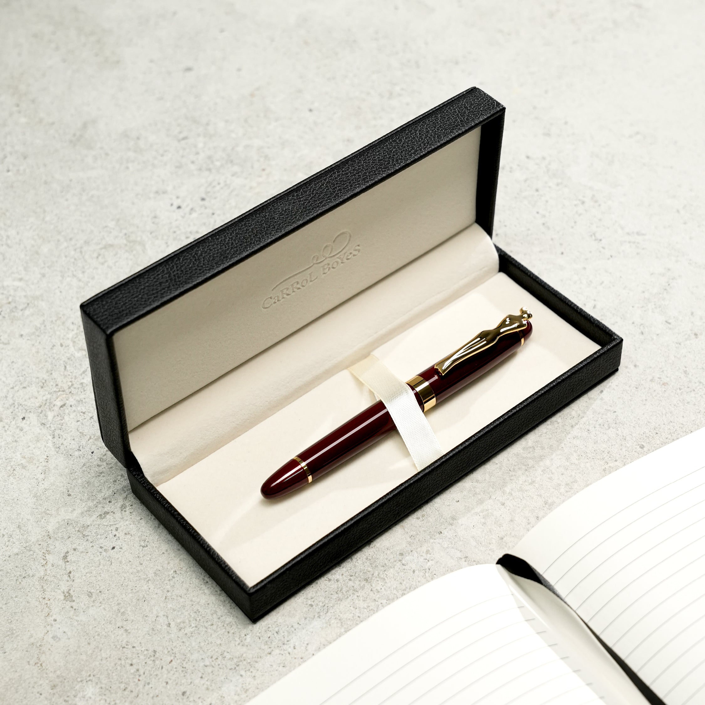 FOUNTAIN PEN - woman - gold - burgundy