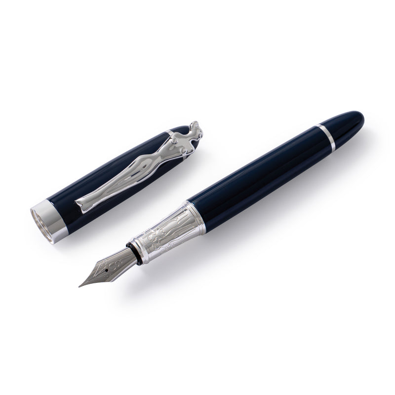 FOUNTAIN PEN - woman - silver - navy