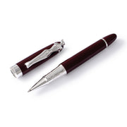 ROLLERBALL PEN - woman - silver - burgundy