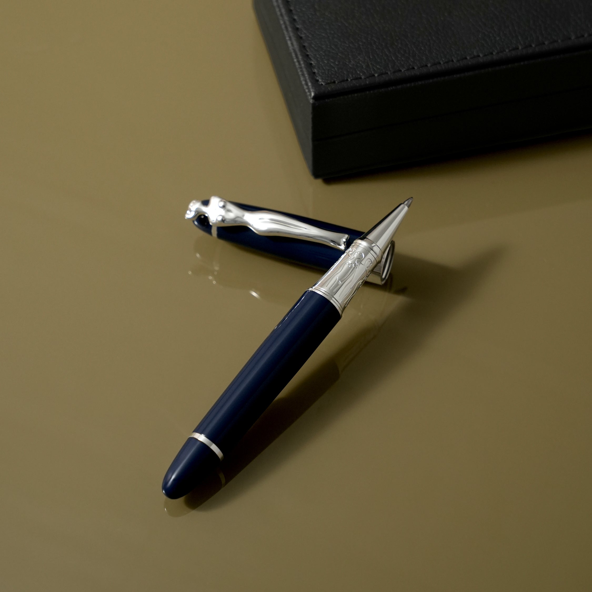 ROLLERBALL PEN - woman - silver - navy