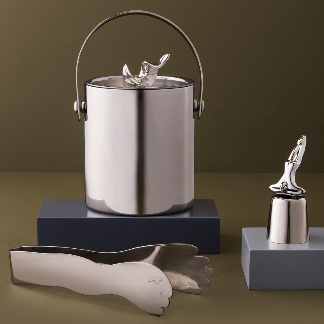 Ice Bucket With Handle - New Leaf