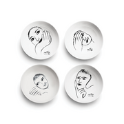 Cereal / Soup Bowl Set Of 4 - Heritage Sketchbook Mix