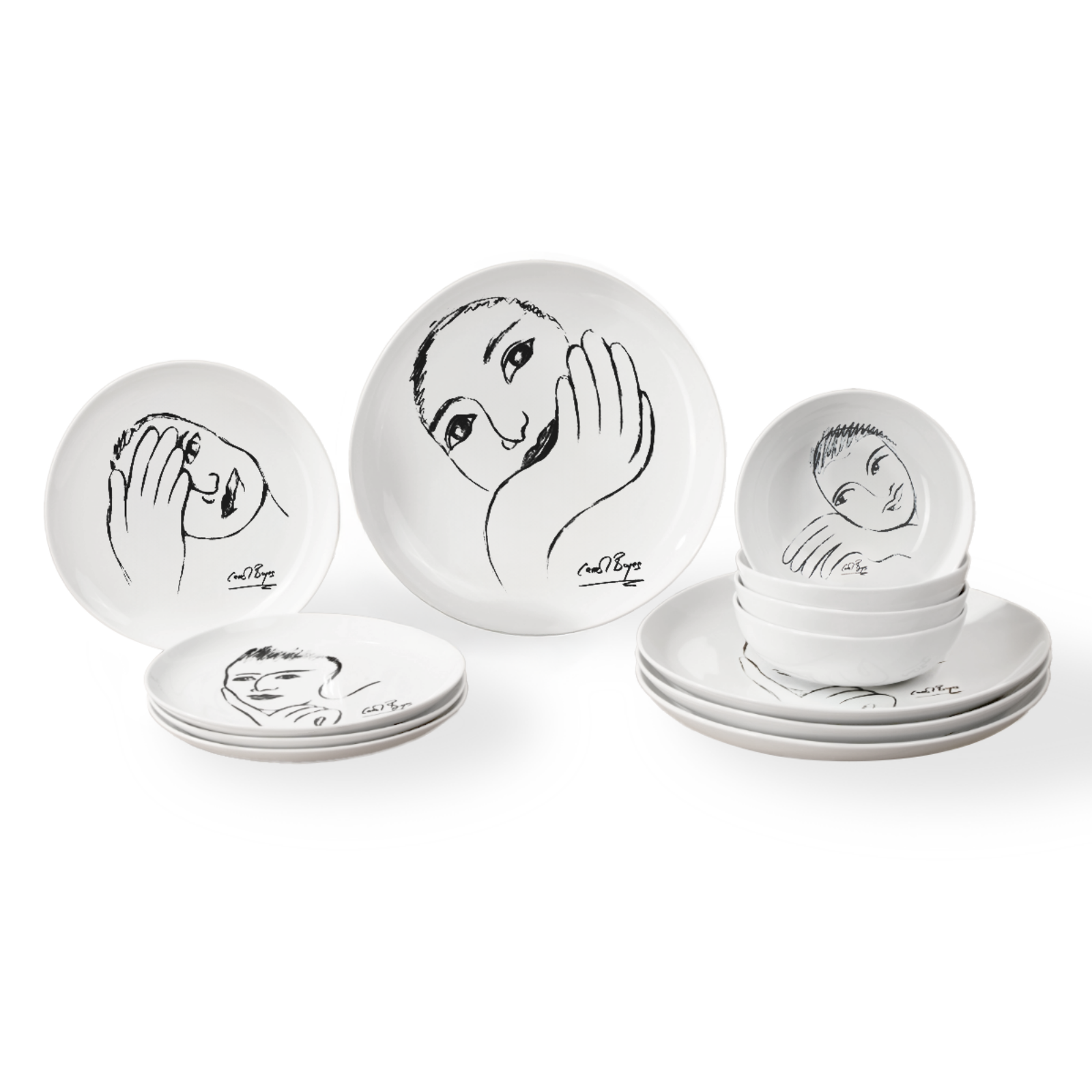 Dinnerware 12Pc Set - Heritage Sketchbook Mix