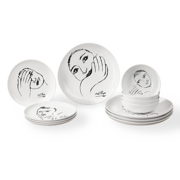 Dinnerware 12Pc Set - Heritage Sketchbook Mix