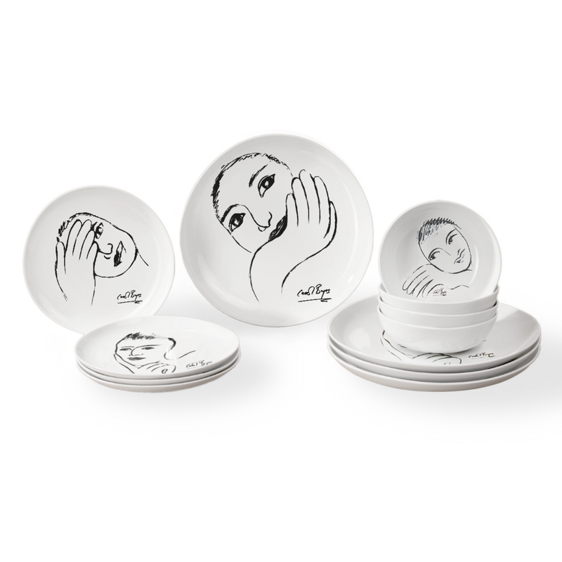 Dinnerware 12Pc Set - Heritage Sketchbook Mix