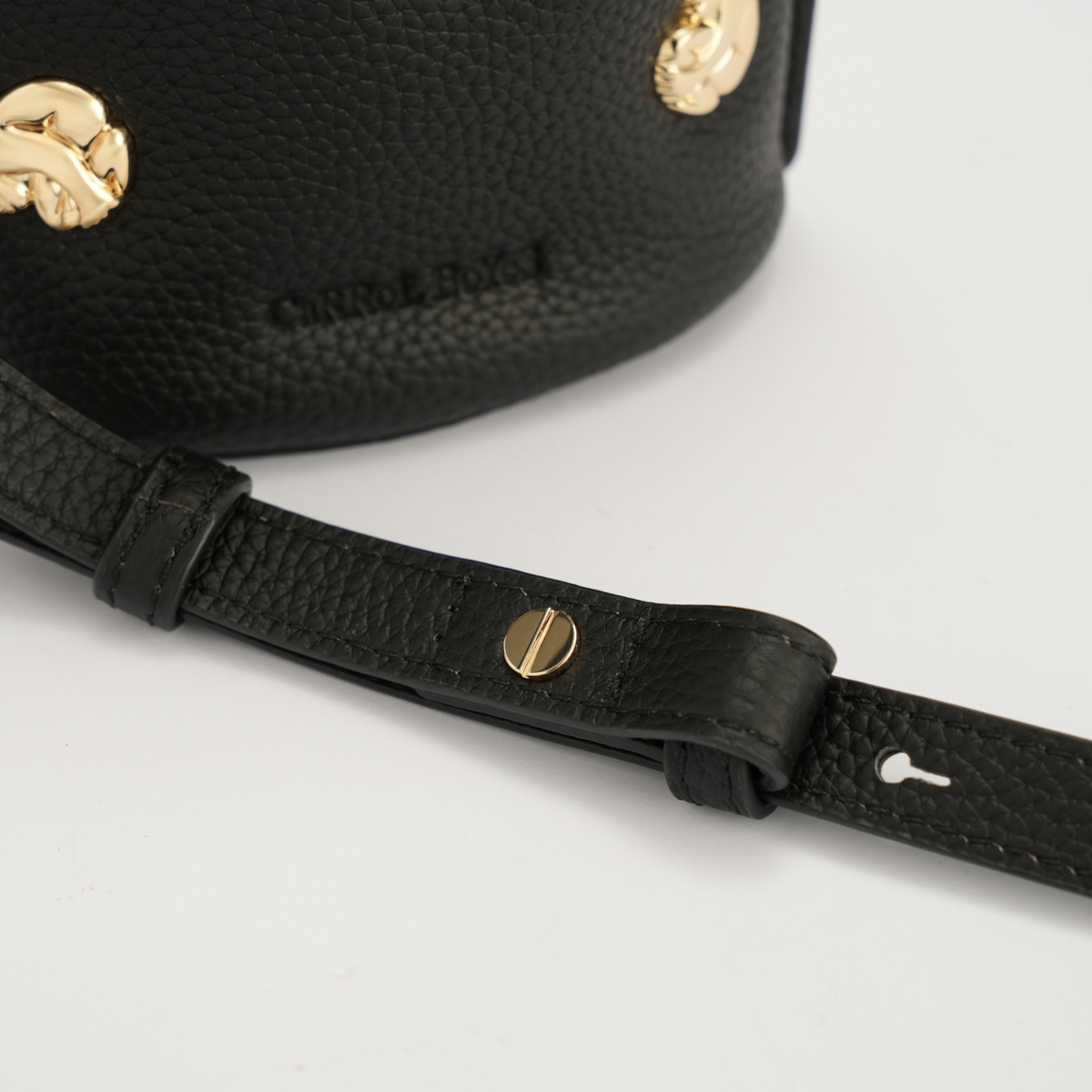 STUDDED PHONE POUCH - cradle - black