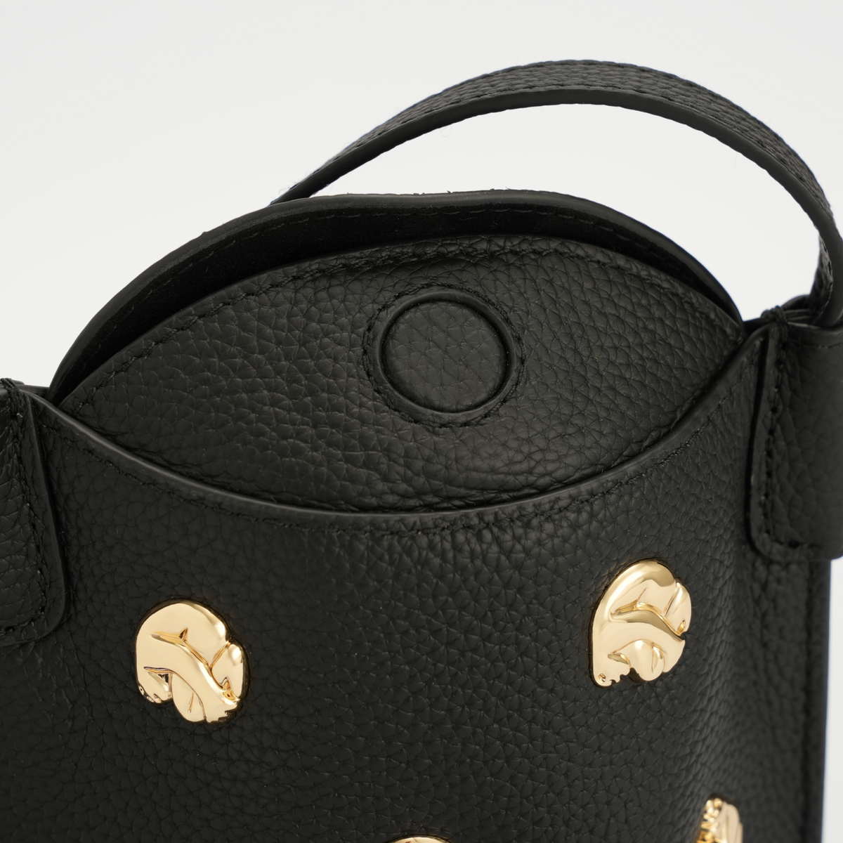 STUDDED PHONE POUCH - cradle - black