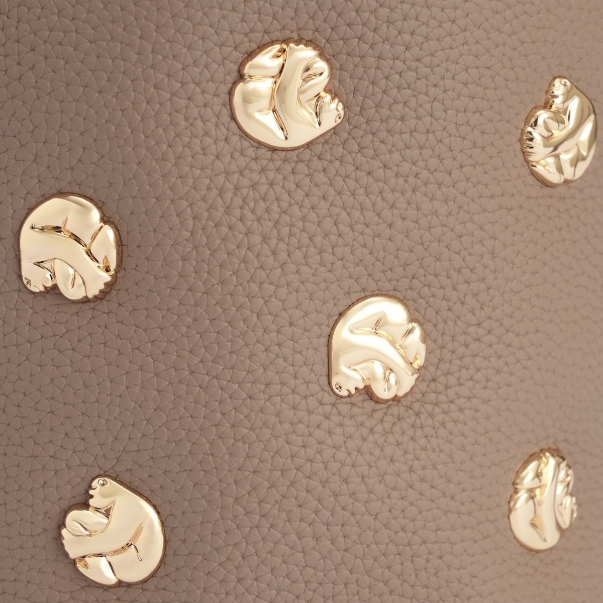STUDDED PHONE POUCH - cradle - taupe