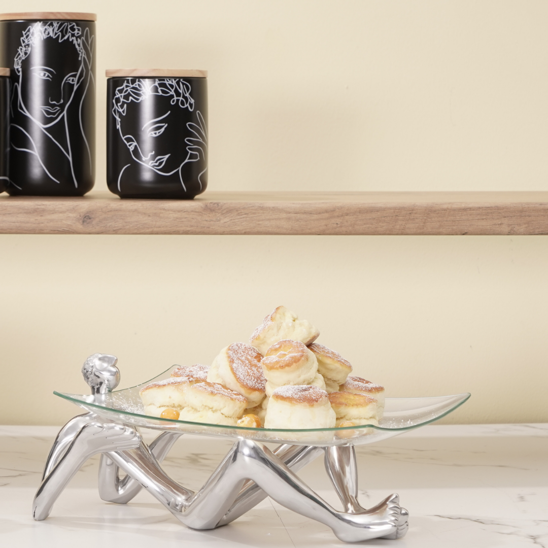 Glass Platter With Stand - On Show