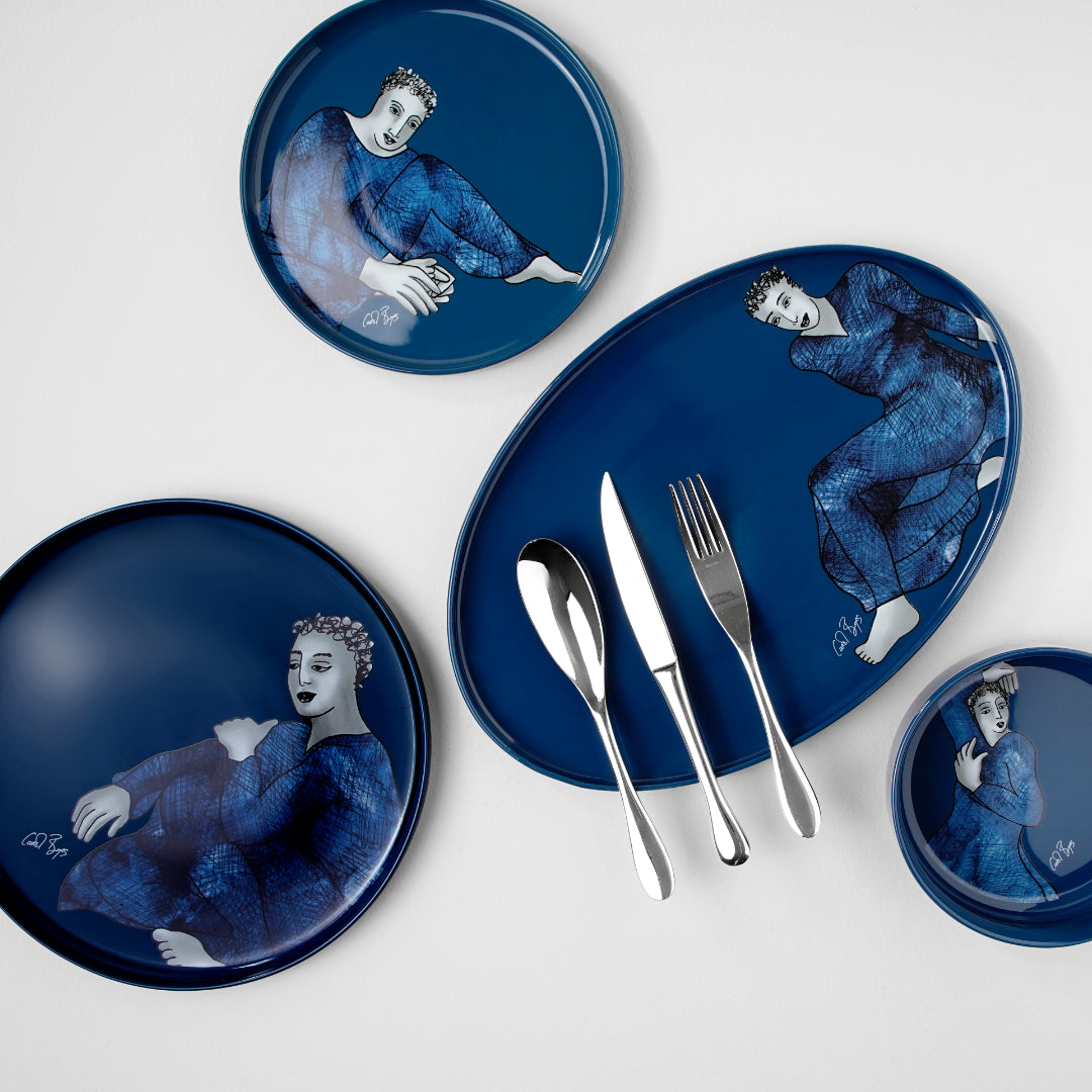 Platter Oval - Indigo Blues