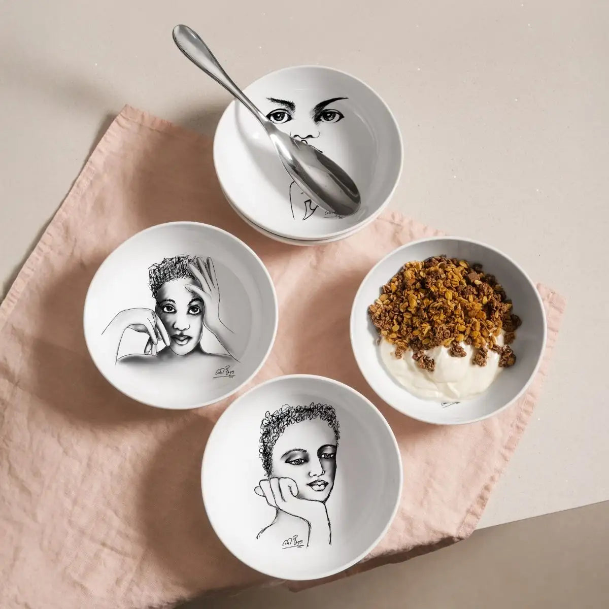 Cereal / Soup Bowl Set Of 4 - Just A Thought