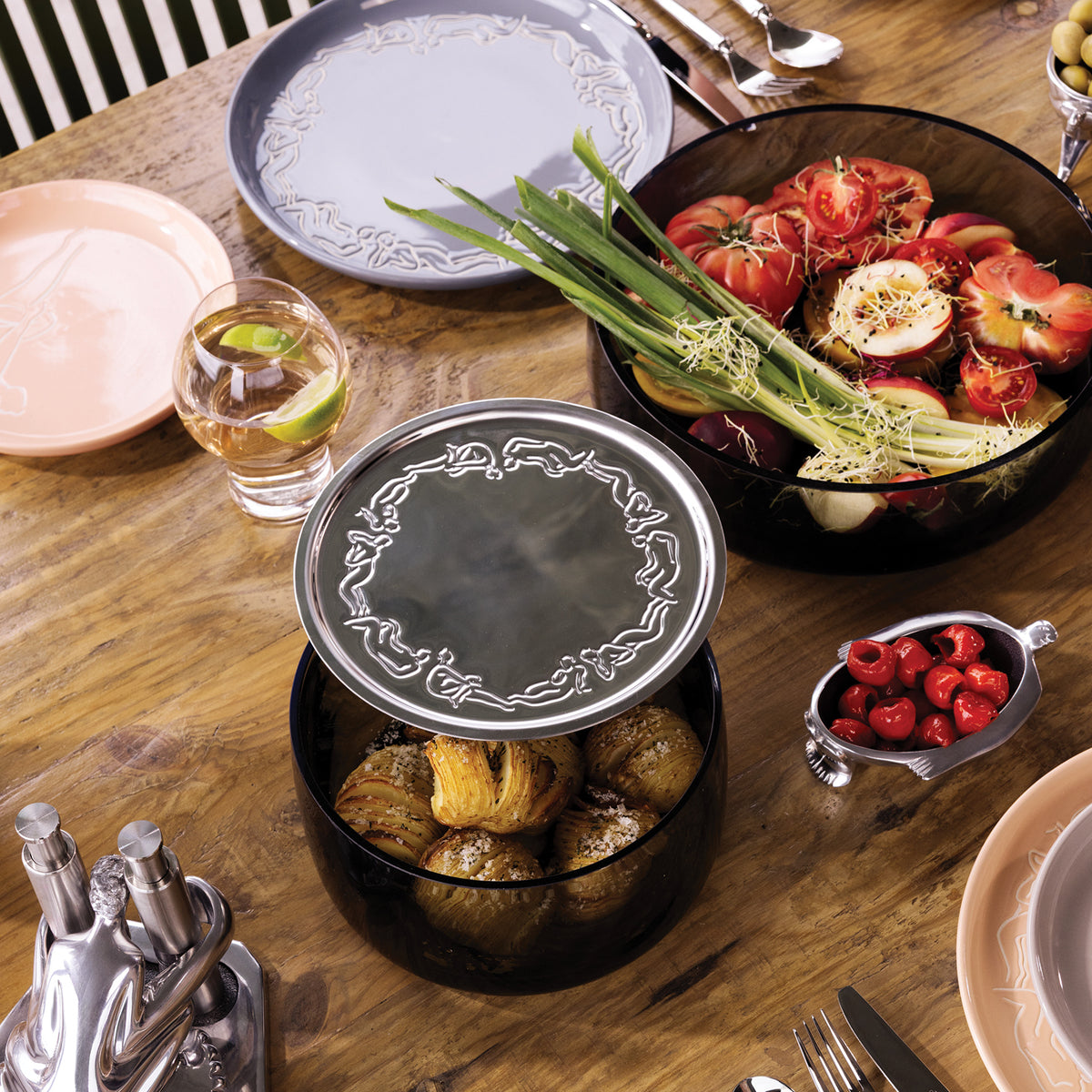 BOWL WITH LID MEDIUM - luxe loungers