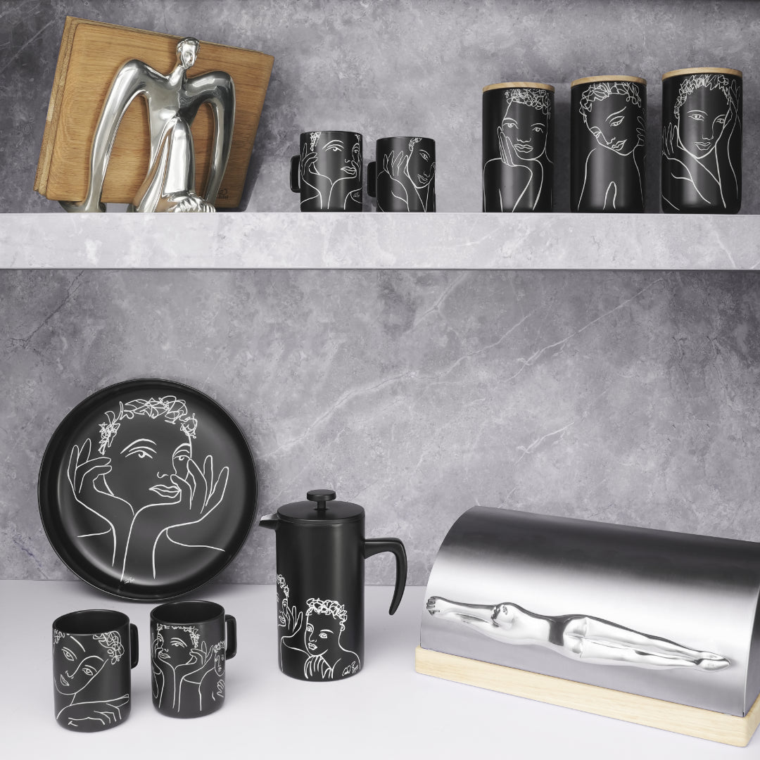 Canister Large Set Of 3 - Sketchbook Black Mix